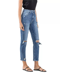 Flying Monkey Super High Distressed Mom Jean