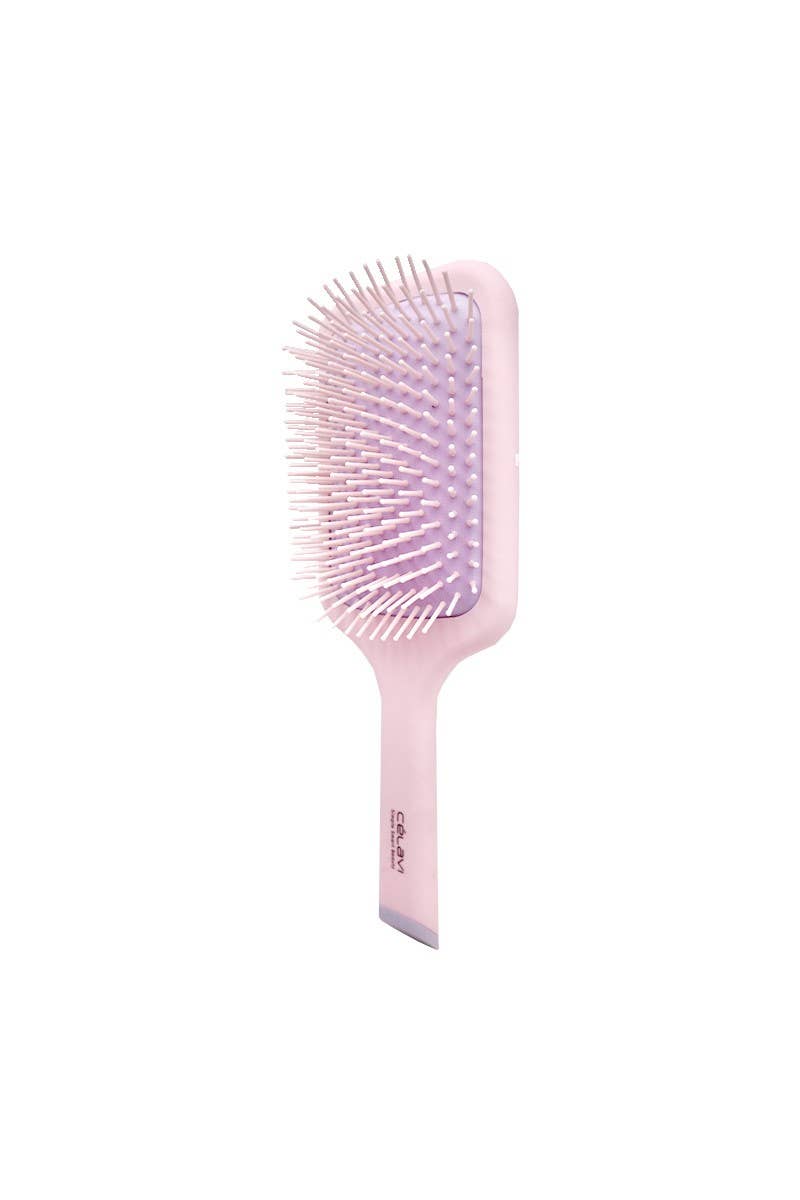 Celavi HRP009 Pure Shimmer Pink Paddle Hair Brush - 12 pcs