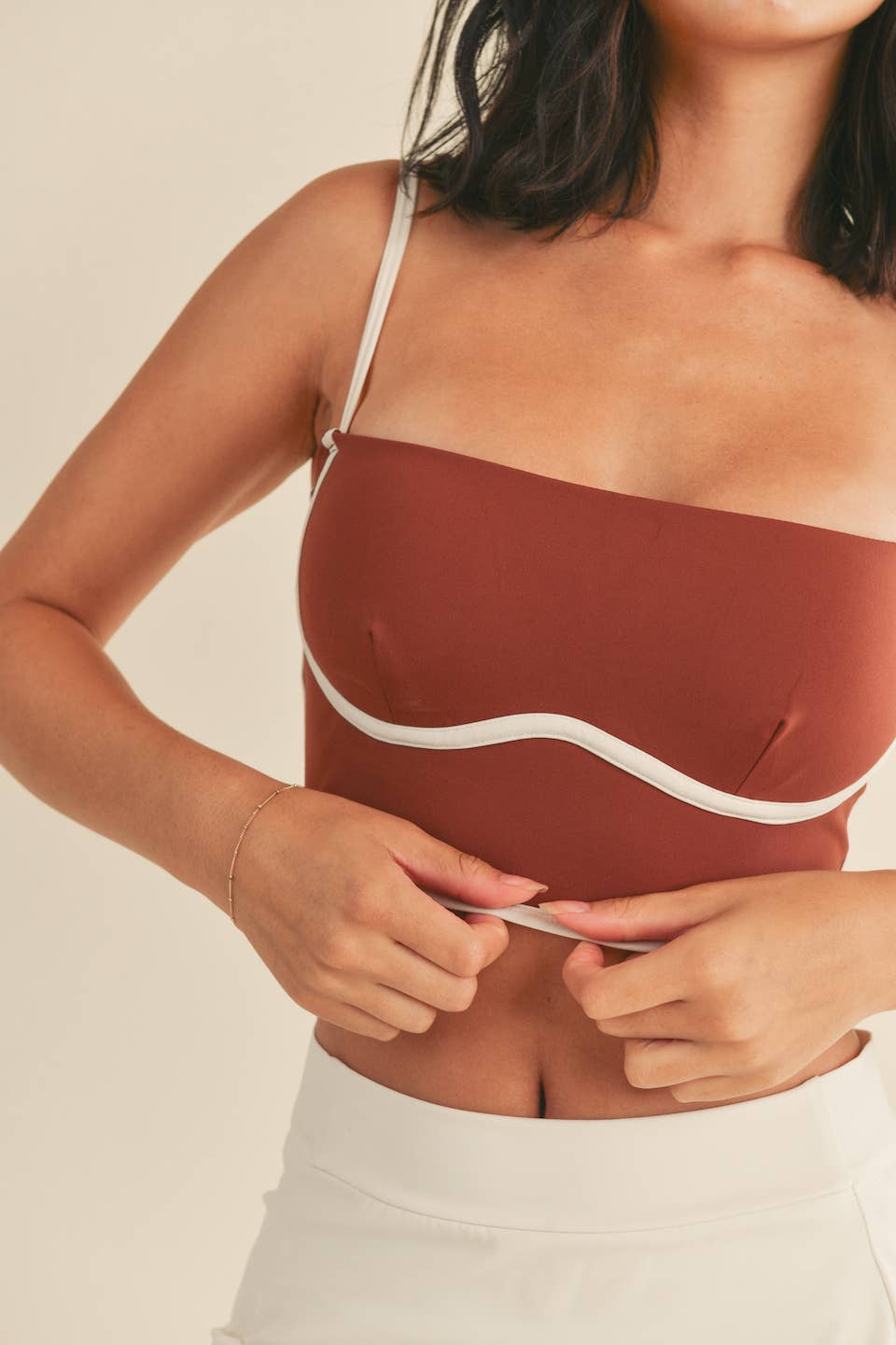 Cinnamon Sculpting Bra Tank: Cinnamon / S