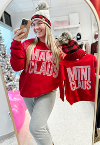 Mini Claus Checkered Crewneck