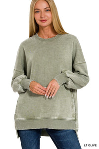 Olive Soft Pocket Pullover