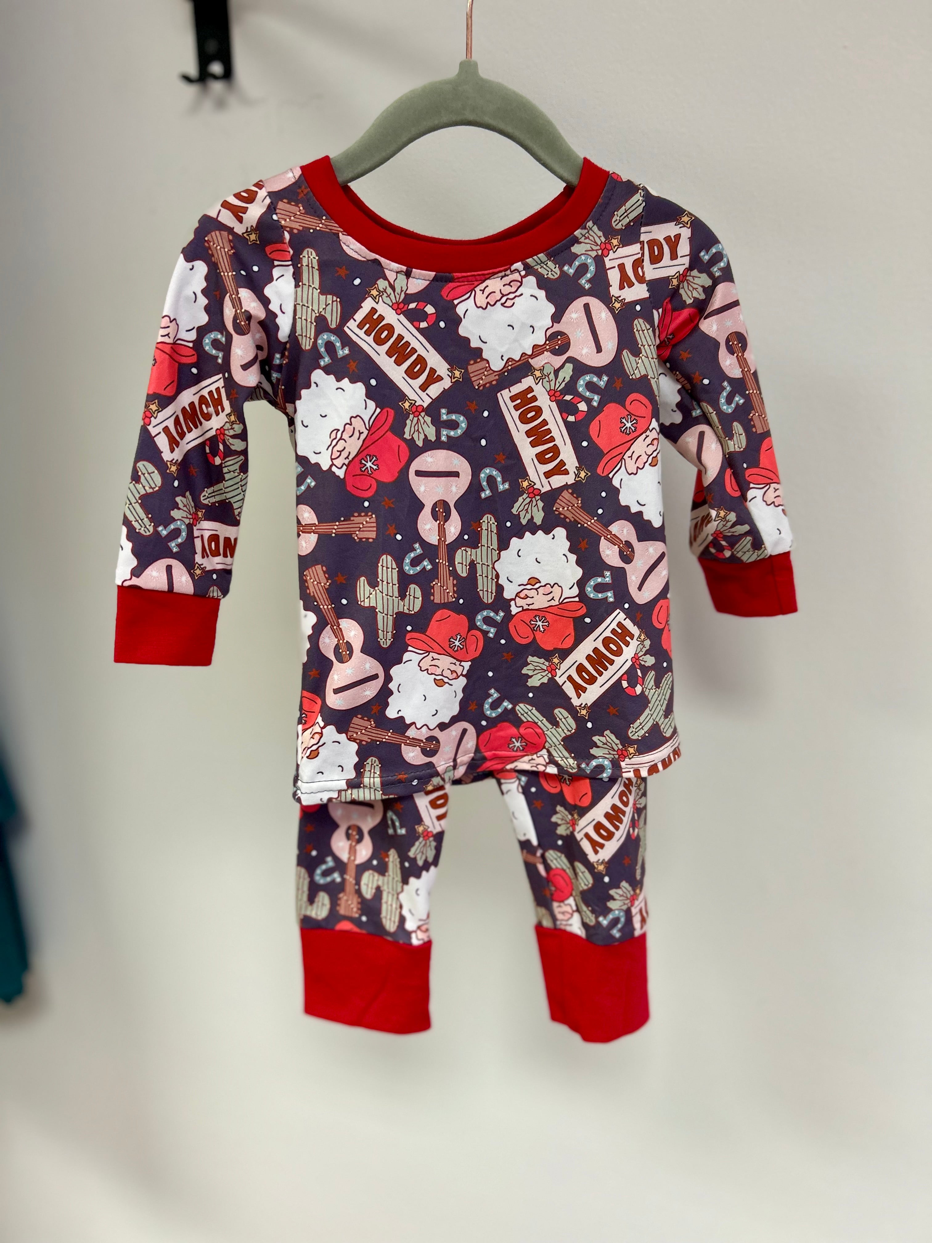 Rodeo Cowboy Christmas PJ set