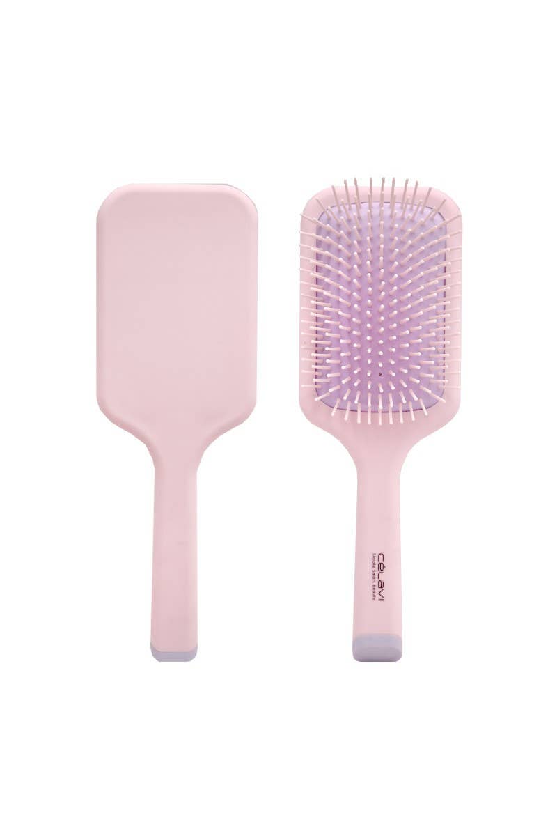 Celavi HRP009 Pure Shimmer Pink Paddle Hair Brush - 12 pcs