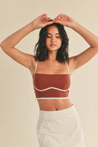 Cinnamon Sculpting Bra Tank: Cinnamon / S