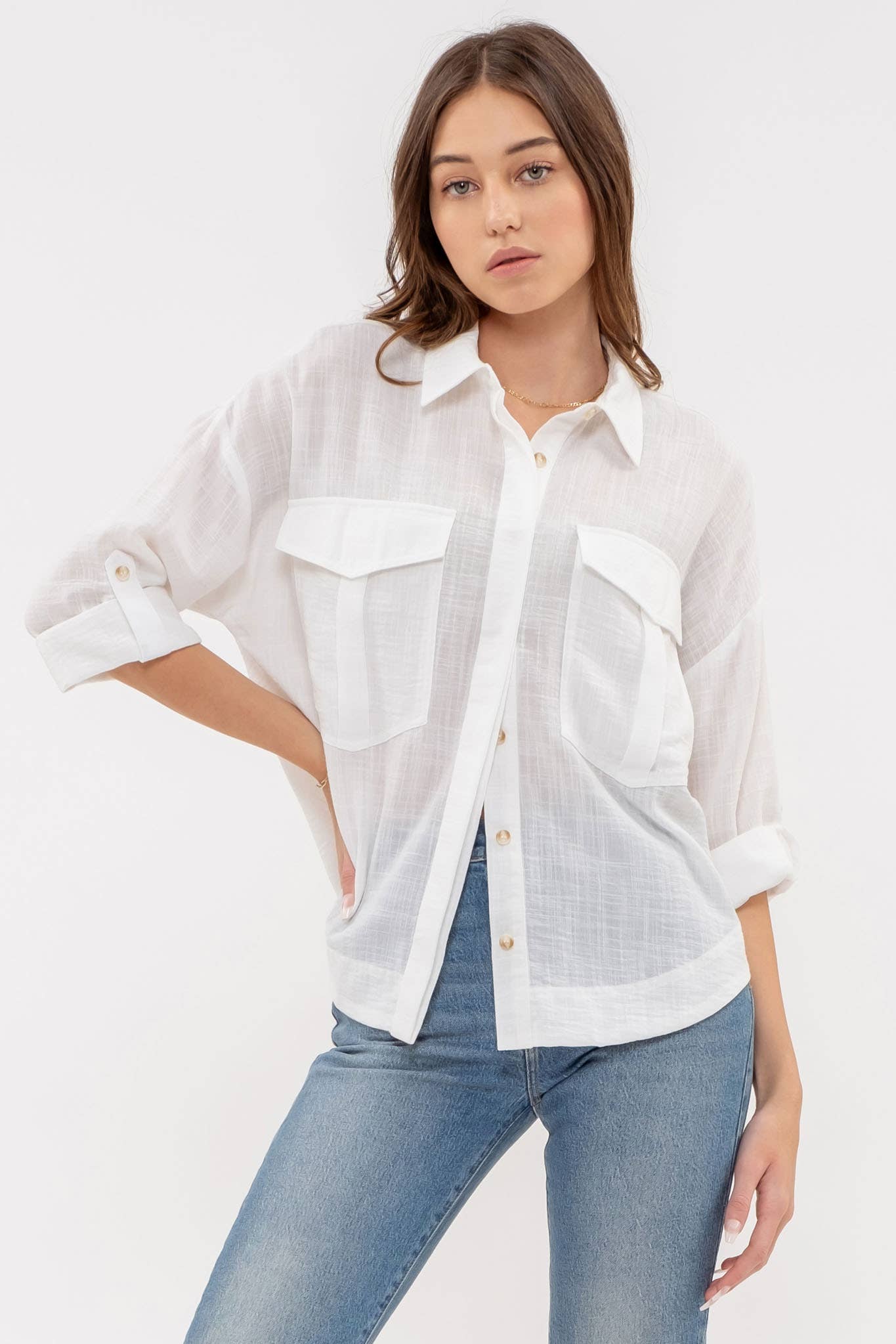 Lightweight Collared Button Down