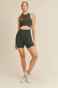 Black Power Sculpt Eco Biker Short: Black